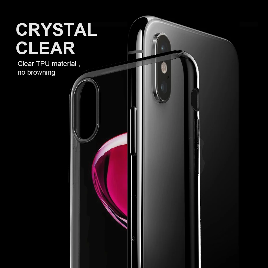 Ultra Thin Soft Transparent TPU Cases For iPhone XS Max XR Clear Silicone Full Cover for Back Phone Case |
