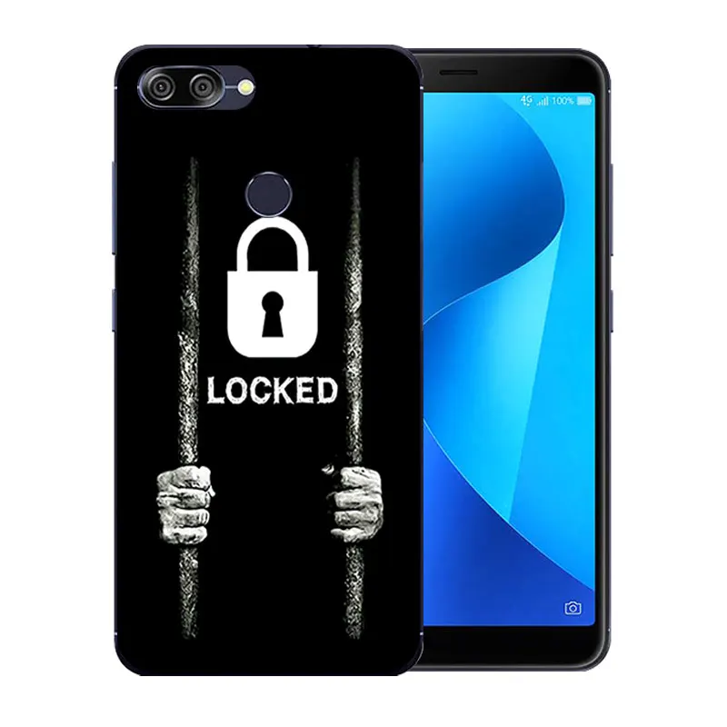 5.7 inch For Asus ZenFone Max Plus M1 ZB570TL Crystal Back Cover Volcanic Pattern Zenfone Plus(M1) X018DC Coques |