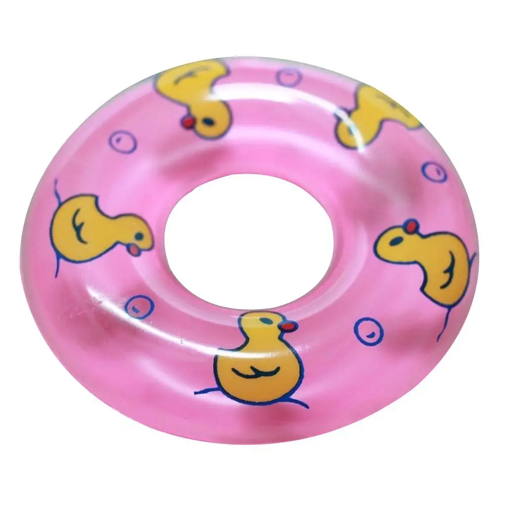

2 Pcs Baby Bath Toy Inflatable Swim Ring Toy Plastic Mini Swim Circle Gift for Kids (Pink & Blue) Plastic Mini Swim Circle Gift
