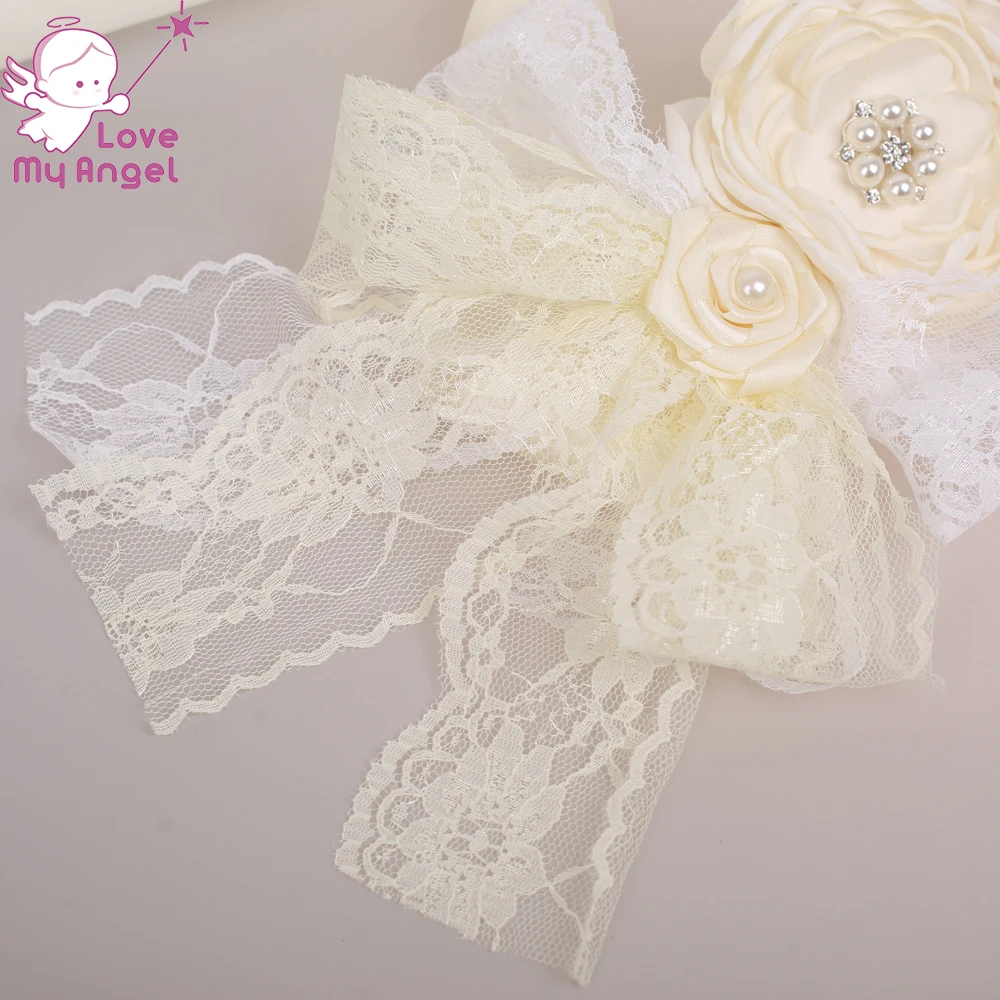 1 шт. жемчужный пояс цвета слоновой кости для беременных с цветочным узором