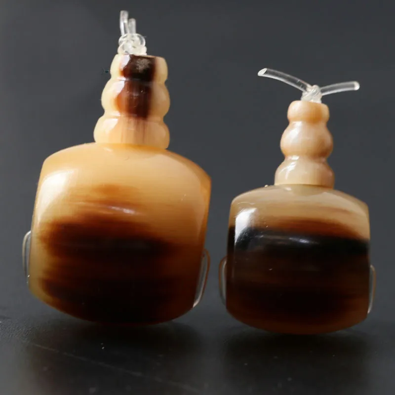 Натуральная кость быка тройник пагода разделитель бисера головы Будды Бусины