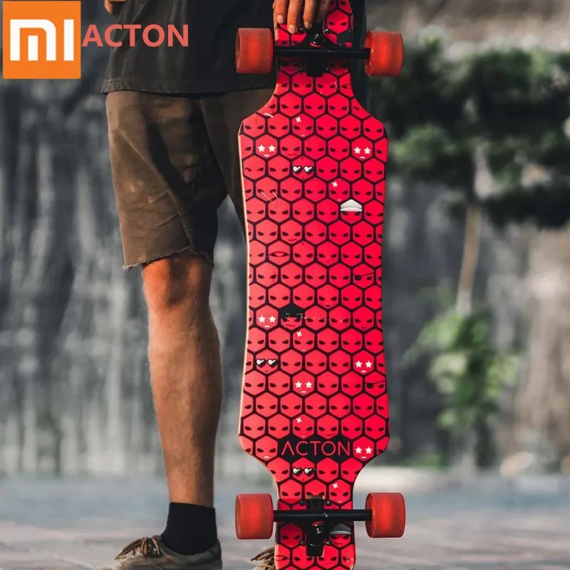 Скейтборд Xiaomi ACTON длинный скейтборд с кленовым деревянным колесиком
