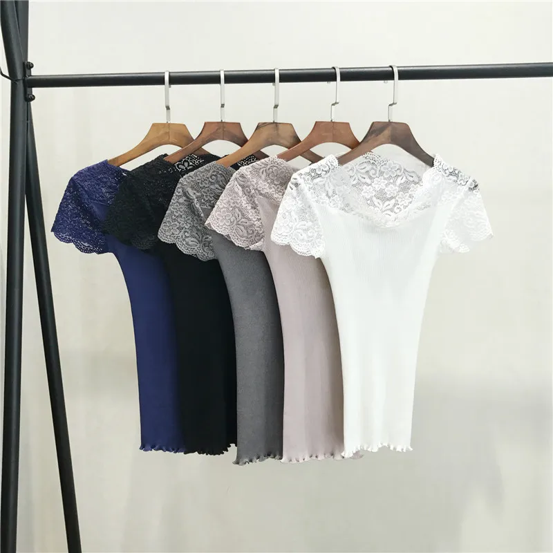 Женская кружевная рубашка с V образным вырезом|blusen women|women blousestop women |