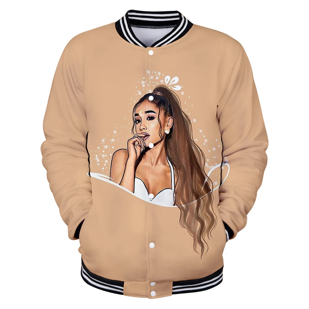 Новинка бейсбольная форма Ariana Grande женские пальто свитер для отдыха студенческие