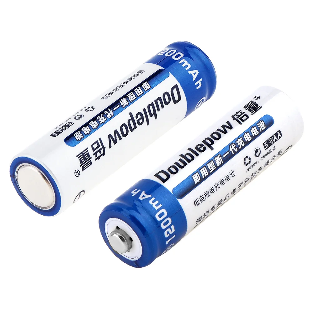 8 шт. Doublepow 1 2 V 1200 mAh Ni MH AA Батарея Перезаряжаемые LSD аккумуляторы с цикла для