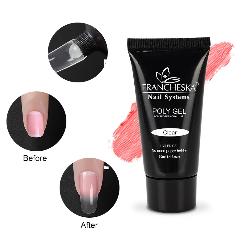 Francheska а так же 30 г полигель 5 цветов ногтей acryli Лаки для Удлинительный УФ гель