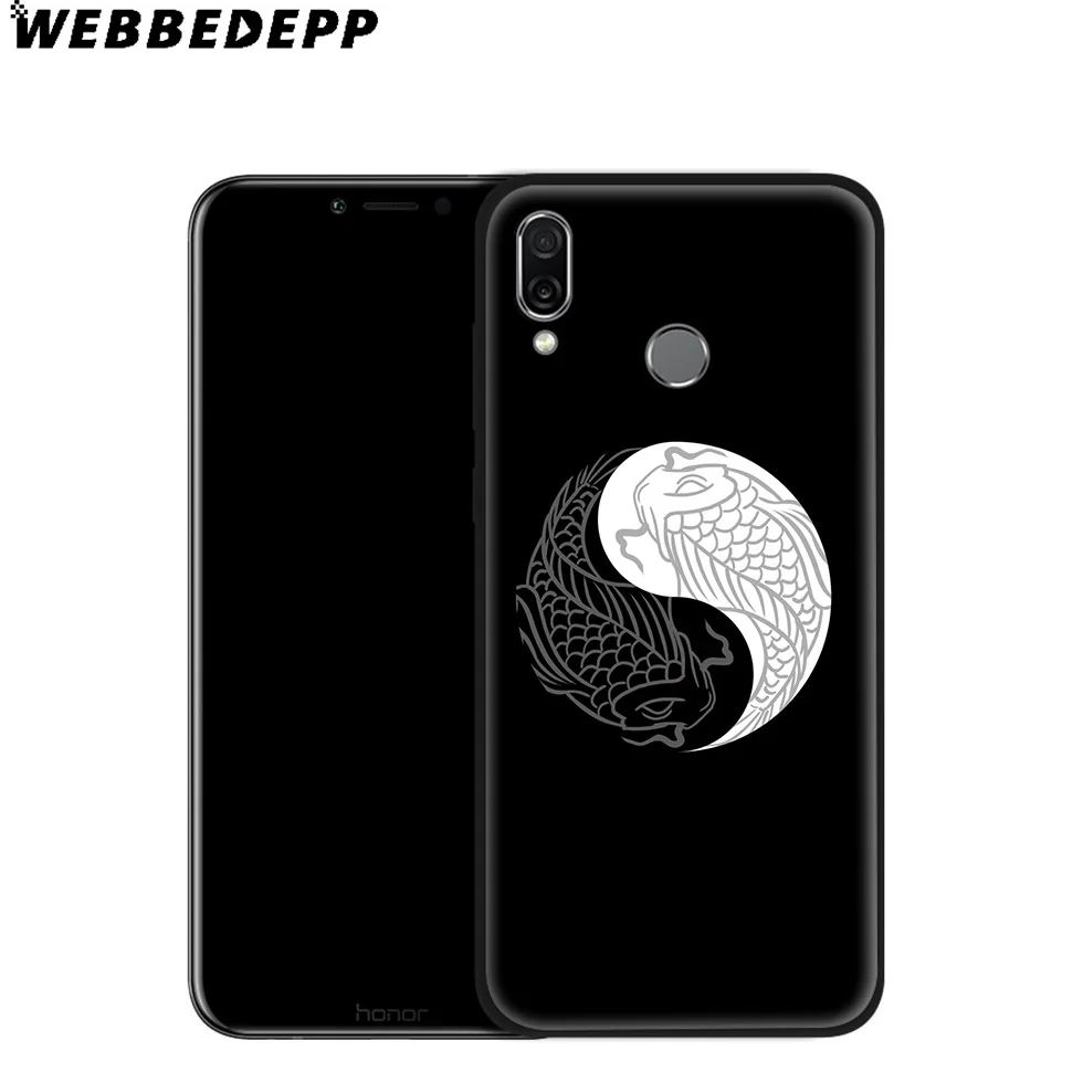 ВЕББЕДЕПП Карп Рыба Япония Мягкий чехол для Huawei Mate Honor 20 6A 7A 7C 7X 8 9 9X 10 View Lite Pro 30 он.