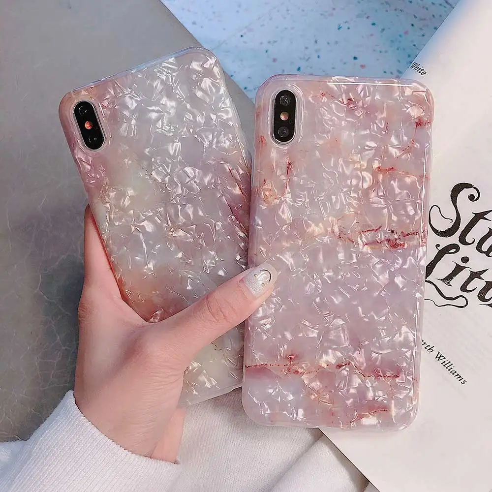 Мягкий мраморный чехол для iphone 11 Pro max XS MAX XR 6 S 7 8 Plus X Модный милый мультяшный |