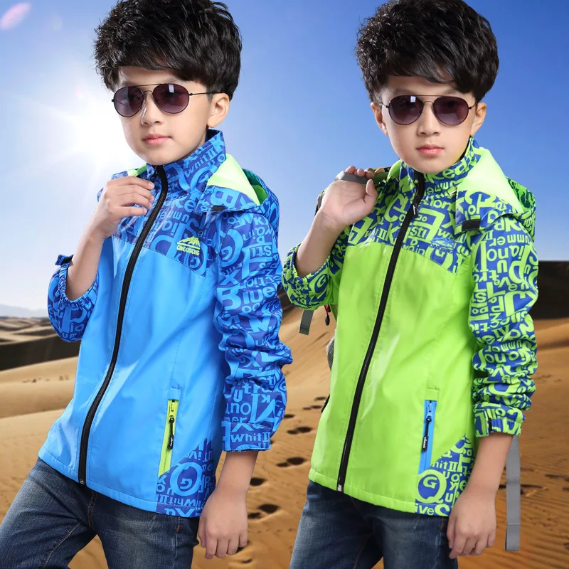 New Spring Autumn Children Boy's Jackets Coats Kids Active clothing Double-deck Waterproof Windproof Boys outwears High Quality | Детская