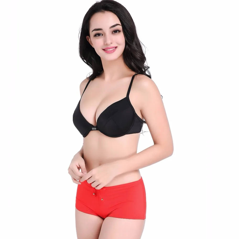 Купальник женский с чашками пуш-ап пикантный комплект для плавания Бразильская