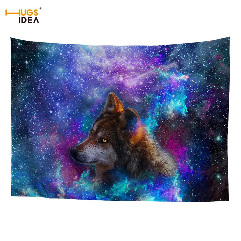 Гобелен HUGSIDEA настенный украшение на стену с рисунком Вселенной космоса