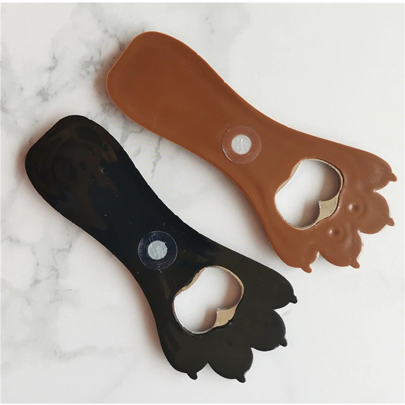 Magnet Cat Paw Claw Shaped Bottle Opener Cute Bar Tools Glass Beer Bottle Opener Corkscrew Kitchen Bar Tools Fridge Magnet