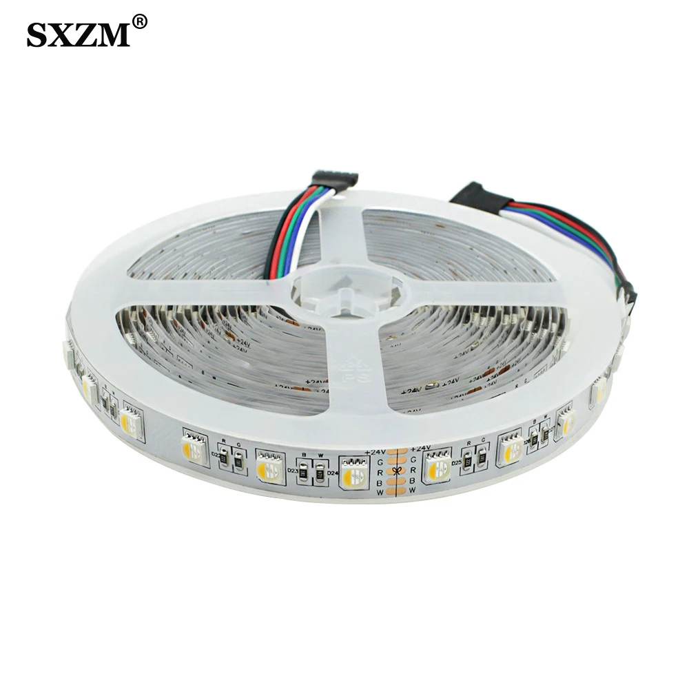 DC24V RGBW RGBWW 4 цвета в одном SMD 5050 гибкий светодиодный ленточный неводонепроницаемый безопасная Светодиодная лента световой 5 м/рулон 300 светодиодный s