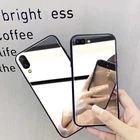 Серебристый зеркальный чехол для макияжа для iPhone X XS Max XR, твердый чехол для iPhone 8 7 6S Plus, чехол для девушки