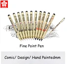 Sakura Pigma Micron, водонепроницаемая ручка с крючком, тонкий кончик, наконечник, ручка для создания анимации, дизайн манги, лайнер для рисования, искусственный маркер