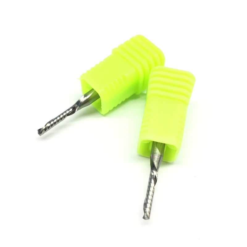 

1pc One Flute Milling Cutter for Wood 2mm 3.175mm 12mm Carbide End Mills 1F Spiral Endmills PVC Engraving Aluminum Router Bit