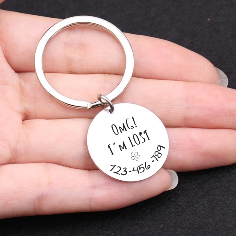 Брелок OMG Я потерялся индивидуальный идентификационный жетон С телефонным