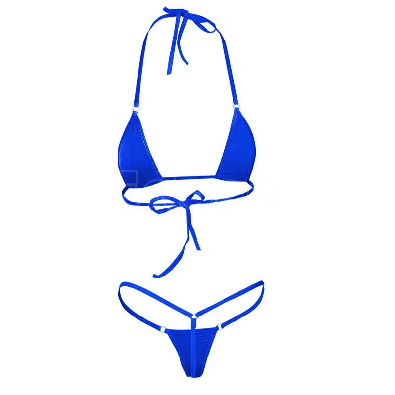KLV женское сексуальное микро мини бикини стринги нижнее белье бюстгальтер одежда - Фото №1