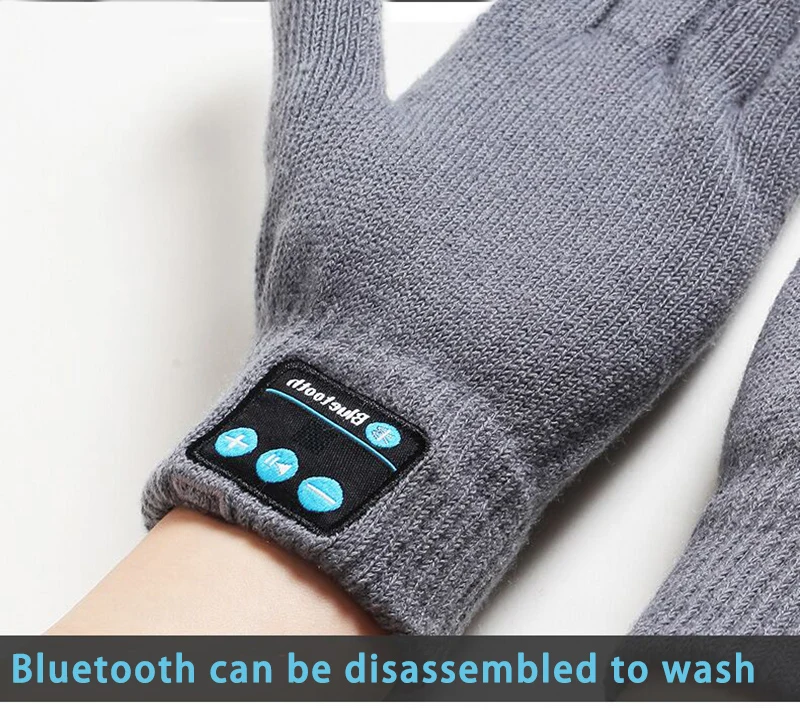 Перезаряжаемые беспроводные Bluetooth перчатки для женщин и мужчин зимние вязаные теплые рукавицы звонок говорящий Сенсорный экран перчатки коврик для мобильного телефона