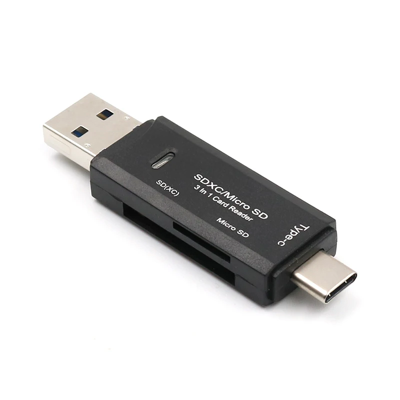 Кард-ридер адаптер 3в1 USB3.1 USB-C TF Тип C SD для Macbook ноутбука Настольный компьютер поставки Прямая поставка