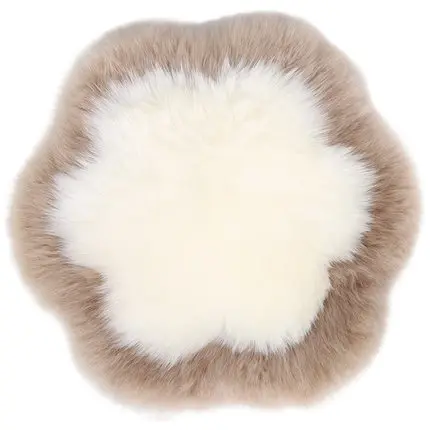 

Wool leather upholstery sofa cushion winter warm padded chair cushion cute plush cushion round cushion