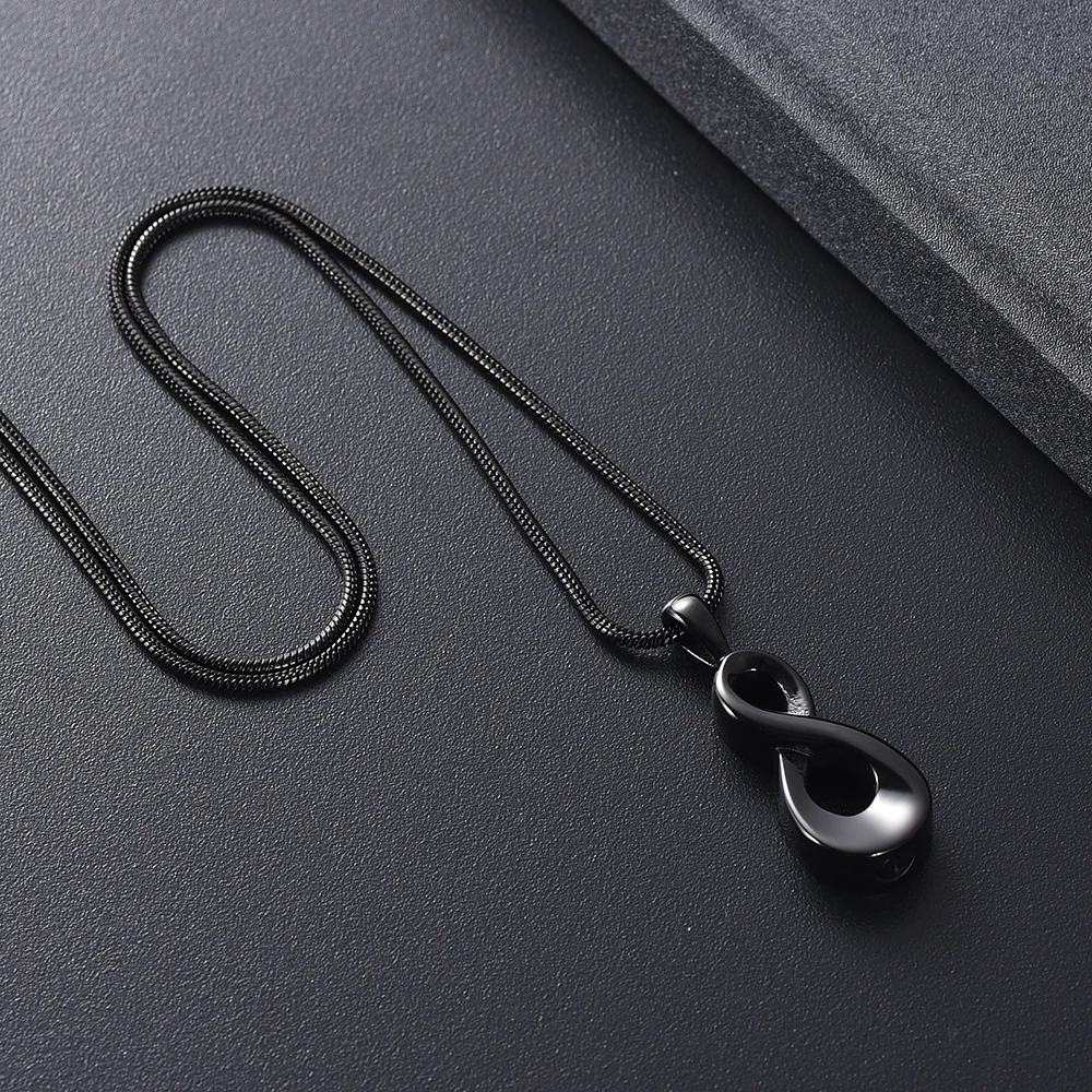 IJD8053 черный цвет мемориальная урна бесконечности ожерелье держит ясень-лю тебя