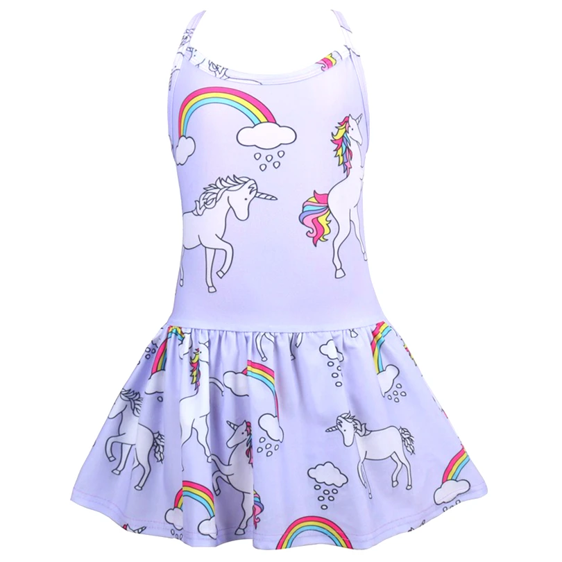 

Summer baby girl clothes unicorn dress sleeveless princess dress kids clothes cartoon costume for girls vestidos 0346