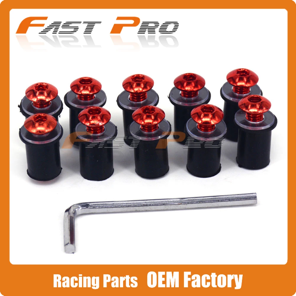 Болты для лобового стекла мотоцикла M5 5 мм YZF R1 R6 FZ6R FZ6 XJR400 FZ1 S1000RR GSXR GSX Z1000 ZX10R Z750