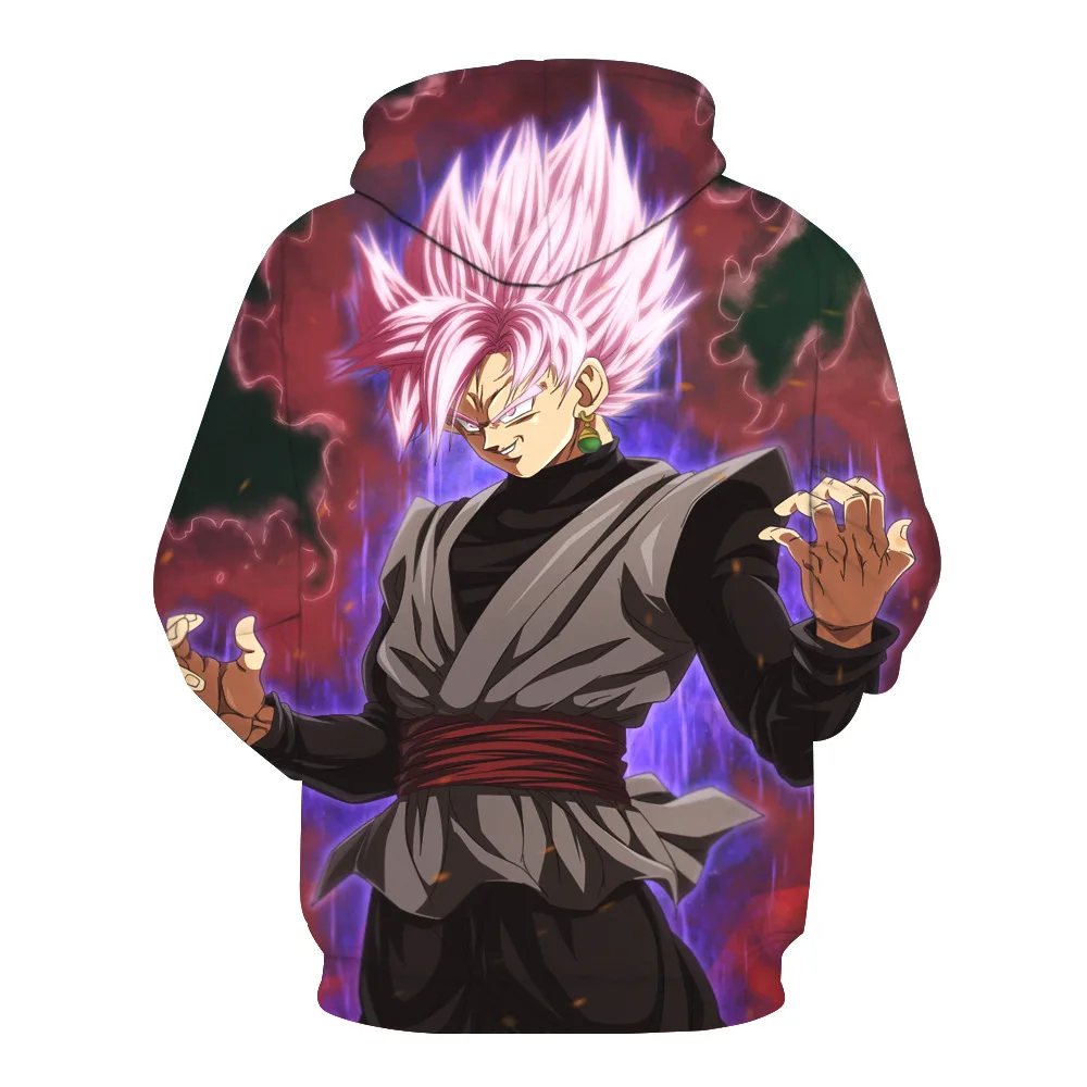 Аниме толстовки Dragon Ball Z карман с капюшоном 3D пуловеры Для мужчин женщин верхняя