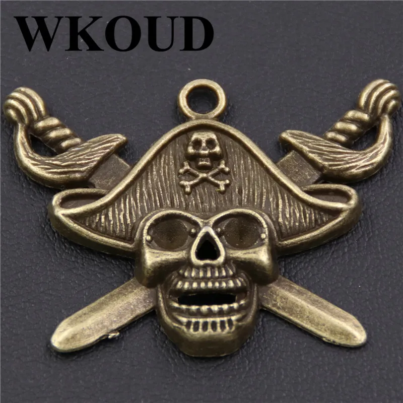 WKOUD 8 шт. антикварных бронзовых морских звезд пирата из мультфильма Капитан
