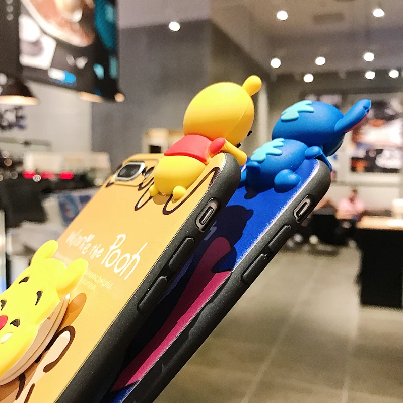 Мягкий силиконовый чехол с мультипликационным узором для iphone 7, 6, 6 S, 8 Plus, X, XR, XS MAX, со шнурком, воздушный шар, стент, чехол для телефона
