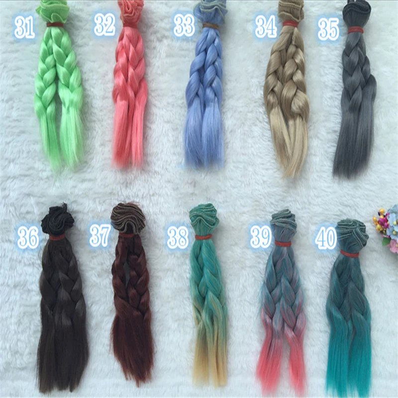 1 шт. 15 см и 25 * 100 кукольные парики/косичка для прически 1/3 1/4 1/6 BJD/SD куклы DIY