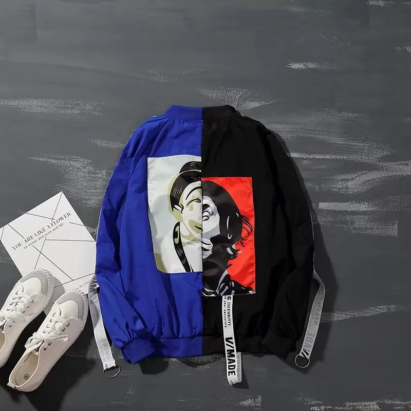 Мужская куртка в стиле хип-хоп 2017 осенняя Повседневная приталенная спортивная