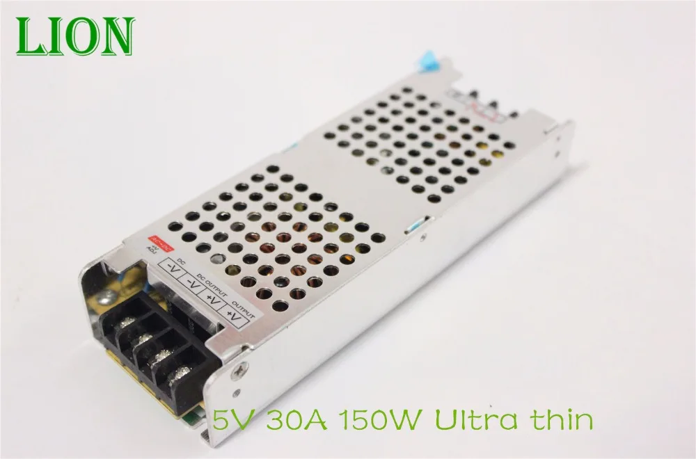 Ультра тонкий DC5V 30/40/60A 150/200/300 Вт СВЕТОДИОДНЫЙ Источник Питания Зарядное