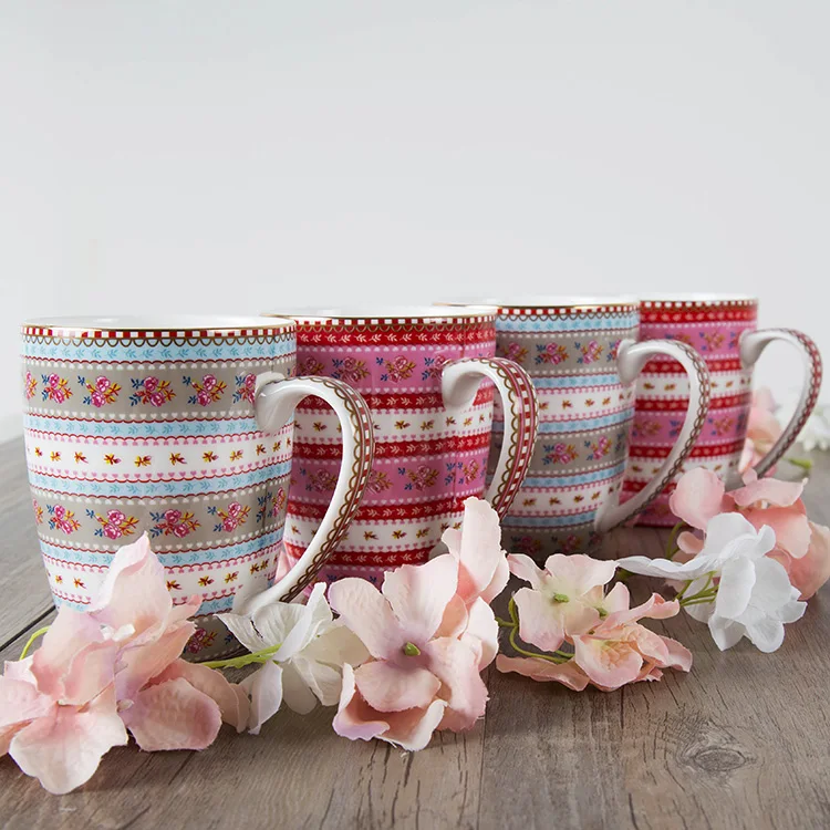 Высококачественные пасторальные кофейные кружки в европейском стиле с