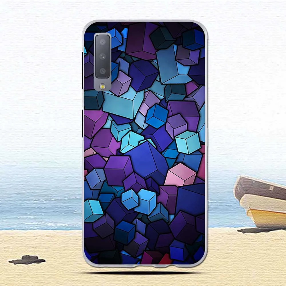 For Samsung Galaxy A7 2018 Phone Cover Soft Cases Silicone Printing Back Case A750 A750F 6.0 inch |
