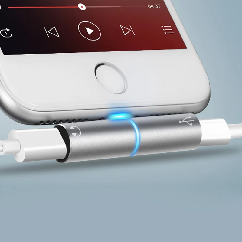 2 в 1 зарядки аудио адаптер для iphone 7 8 plus X iOS Зарядное устройство Adaptateur сплиттер