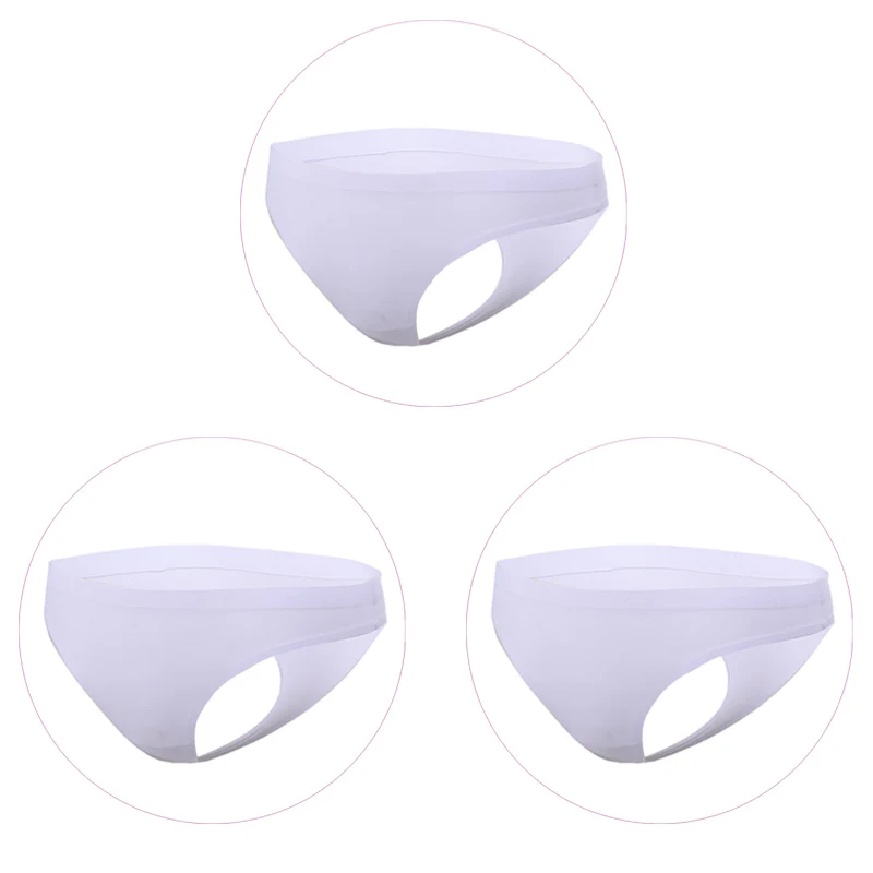 3Pcs-White 3 шт./упак. стринги Для женщин бесшовные трусики Ice Silk женское сексуальное нижнее белье Большой Размеры Женские Трусы-стринги трусы - Цвет: 3Pcs-White