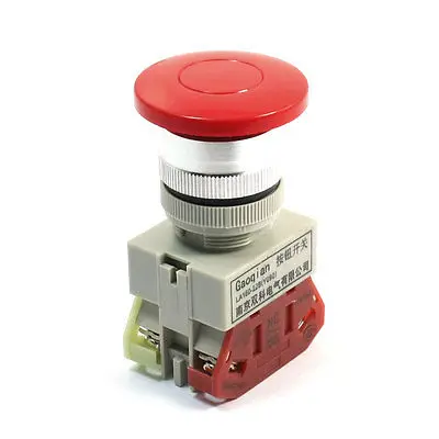 660V Ui 10A Ith DPST Мгновенный Красный гриб головка оператора кнопочный переключатель |
