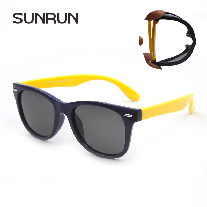 SUNRUN Дети поляризованных солнцезащитных очков TR90 рамка детские модные очки