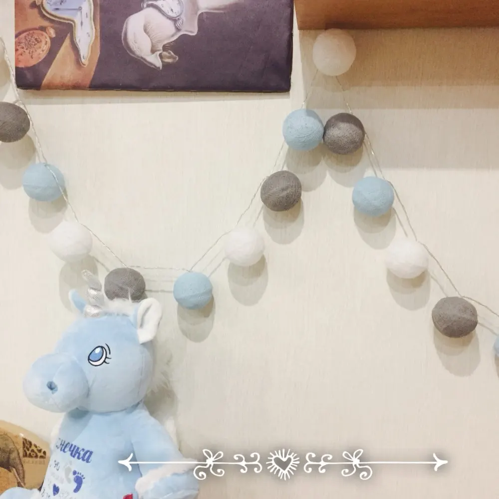 Прибрежное пляжное тон 20 шт./компл. ватным тампоном гирлянды Фея вечерние