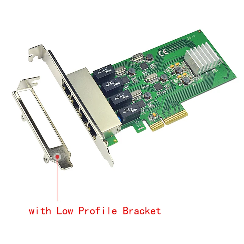 Сетевой адаптер PCI Express X4 с 4 портами 10/100/1000 Мбит/с гигабитная Ethernet Сетевая карта
