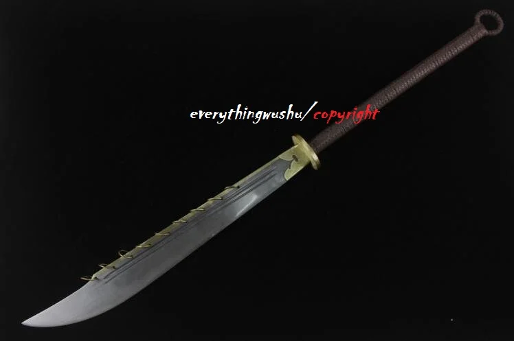 Дамасская сталь Китай Po Dao Wushu с 9 кольцами DaDao Long Zhanmadao|kwan dao|wushu daowushu sword |