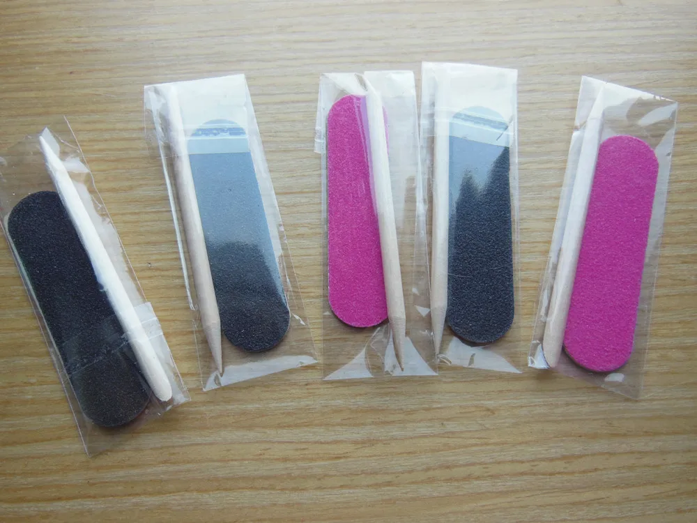 Набор одноразовых пилок для ногтей мини пилочка отель деревянная кутикула 50 шт.