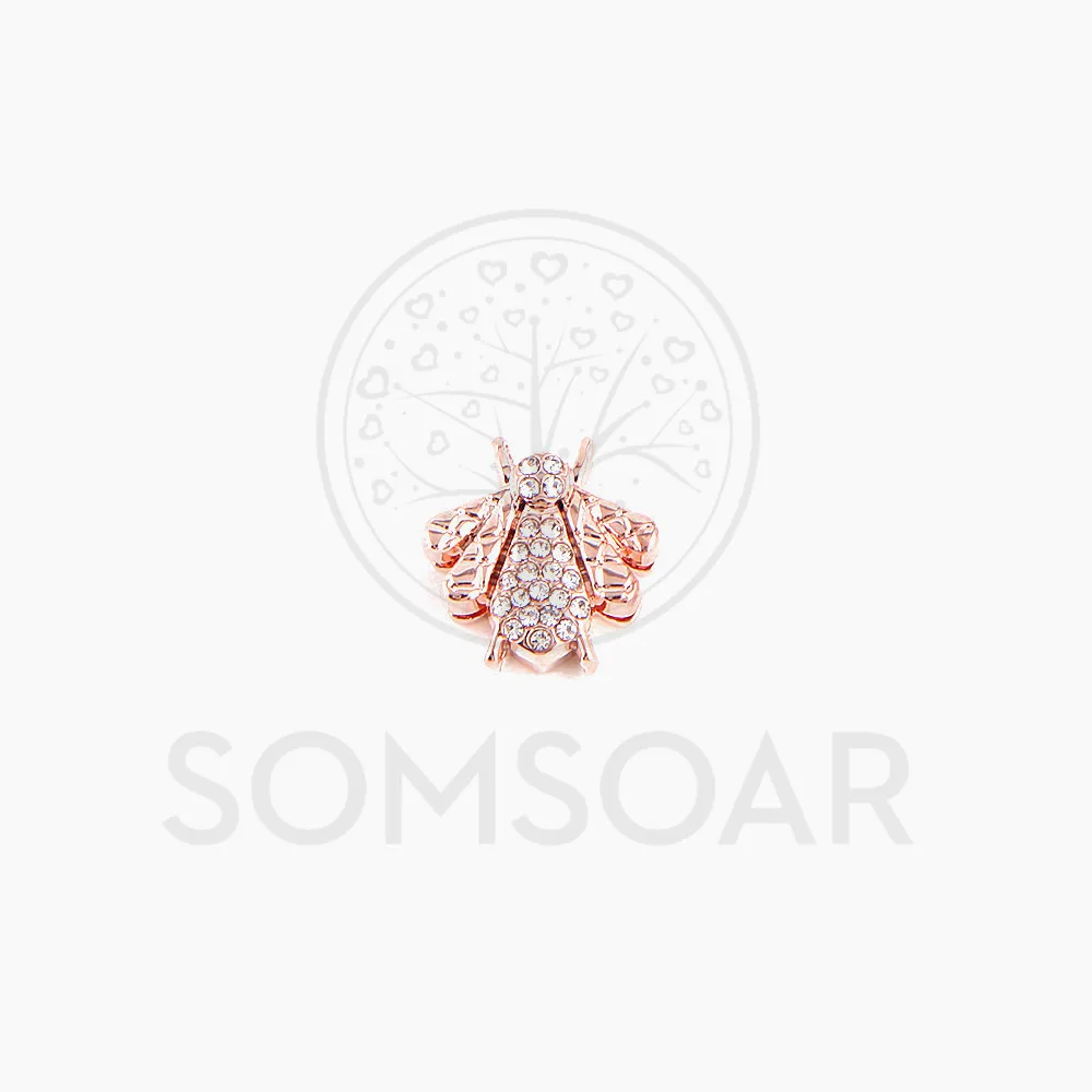Somsoar ювелирные изделия кристалл cicada пчела горка амулеты fit Кожаный браслет из