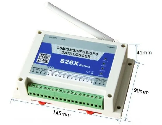 S262 Бесплатная доставка GSM GPRS аналоговый регистратор с 4 аналоговыми входами