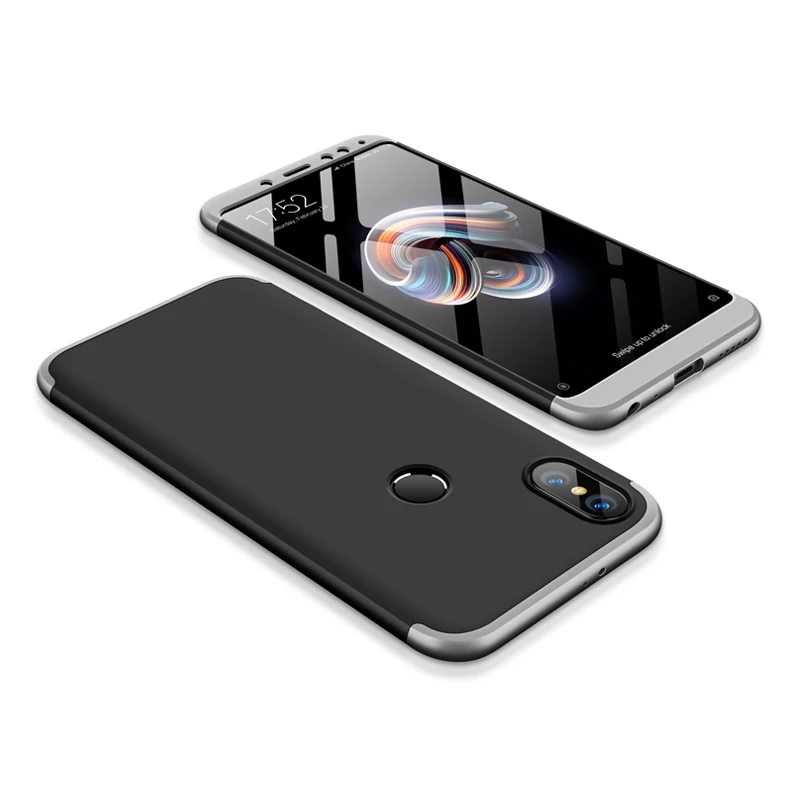 Black Silver Для Xiao mi Red mi Note 5 Pro Чехол 6A 6 Pro полный защитный чехол для Xiaomi mi A2 6X Max 3 Poco F1 8 Lite 8x SE чехол Гибридный Броня - Цвет: Black Silver