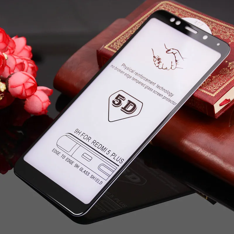 5D полное покрытие закаленное Стекло для Xiaomi Redmi Note 5 Pro Экран протектор xiomi Plus 4x mi 6 8