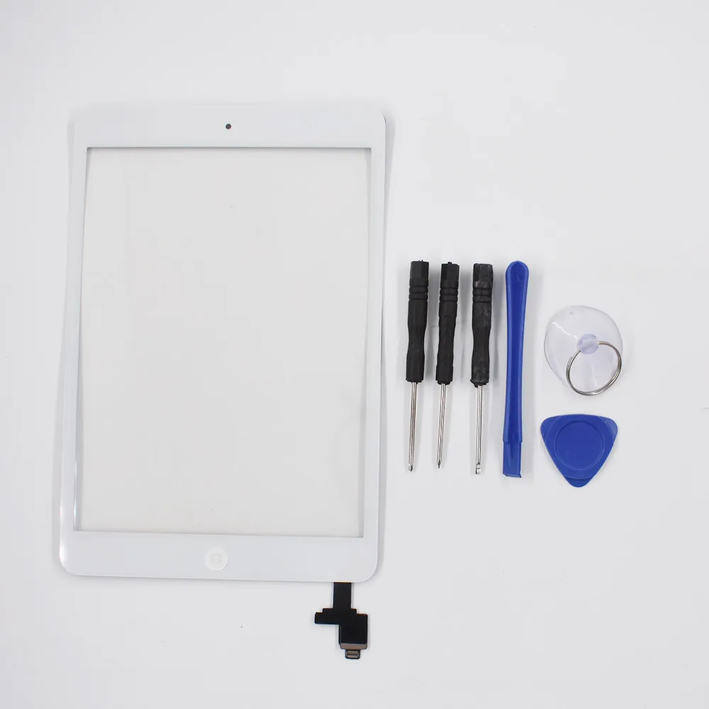 Планшет сенсорный экран стекло дигитайзер Замена + IC Кнопка Домой для iPad Mini 1 2