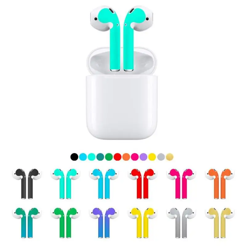 Наушники ПВХ Съемный стикер Клейкая наклейка пленка для Airpods Air Pods наушники